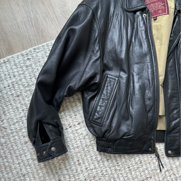 J. Park | genuine leather bomber jacket - Picture 12 of 15